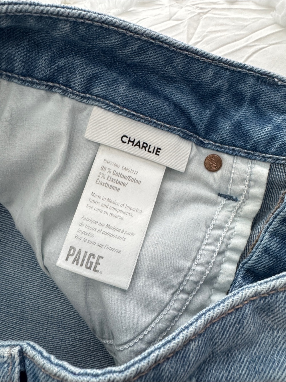 PAIGE Light Blue Wide-Leg Flare Jeans - Picture 4 of 5